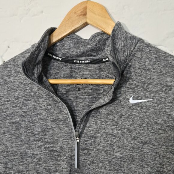 Nike Running Dri-Fit Pullover, Men's Medium, Gray, 1/4 Zip, Lightweight - Picture 1 of 5